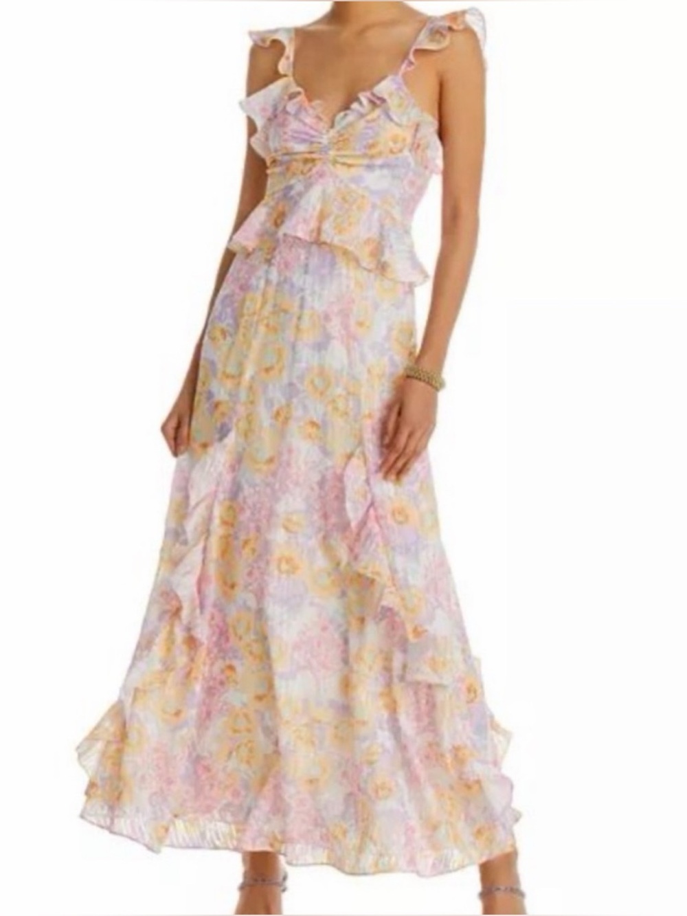 Aqua Multicolor Floral Dress